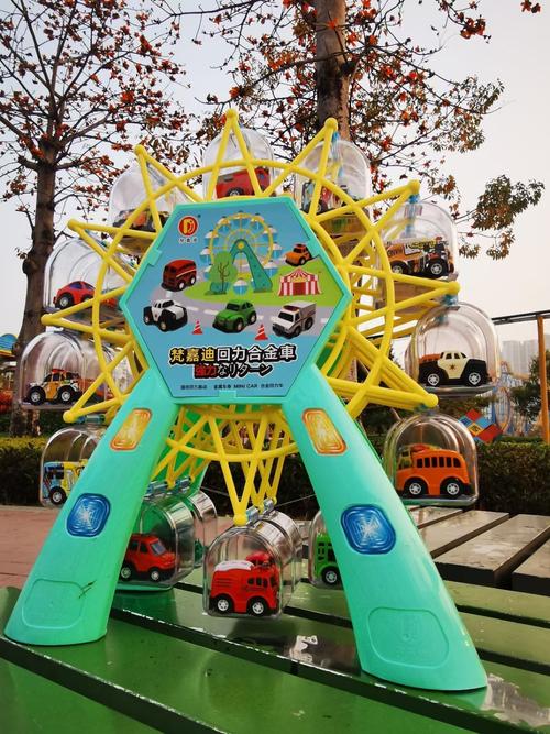 摩天輪合金車回力仿真迷你小汽車模型擺件工程展示架小孩兒童玩具